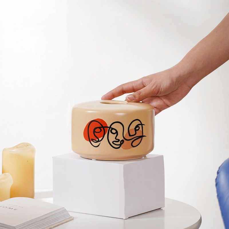 Cylindrical Ceramic Pot