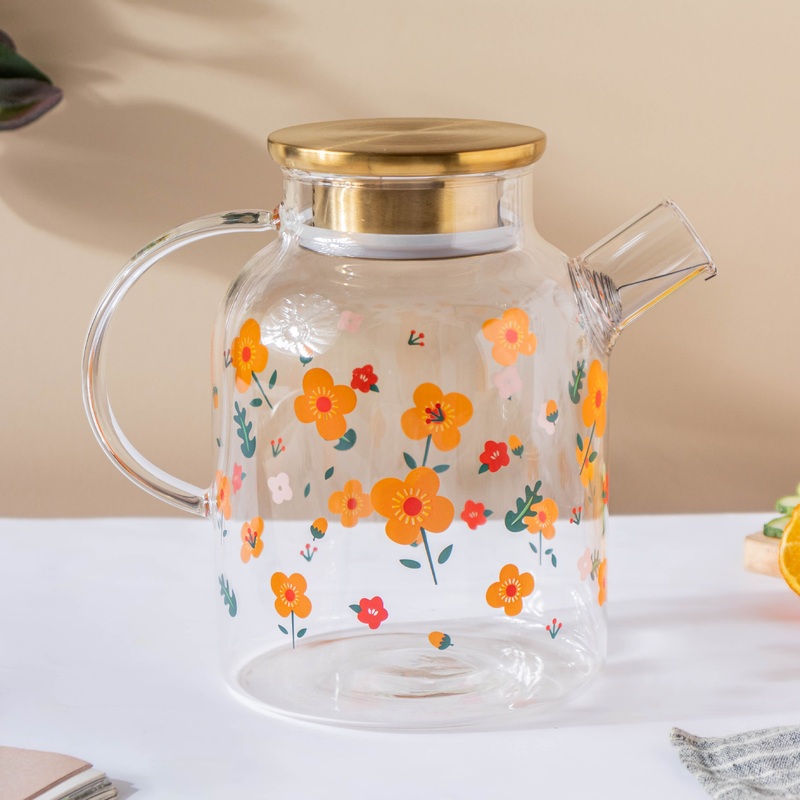 Florid Glass Teapot Large