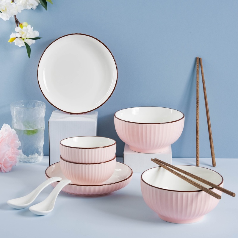 Rosy 10 Piece Soup Snack Set for 2