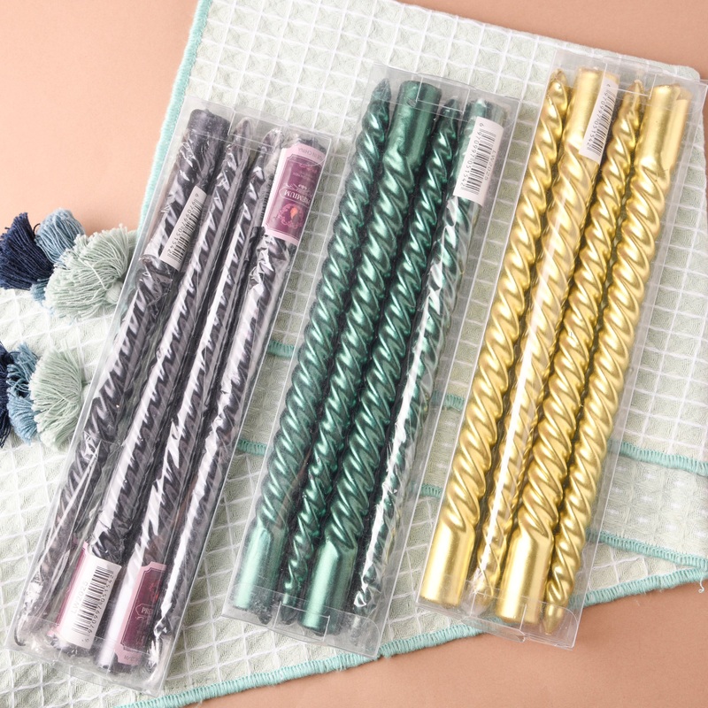 Spiral Taper Candle Set of 4