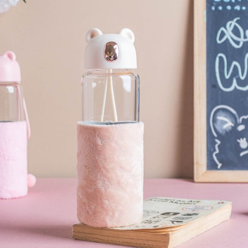 Teddy Bear Glass Bottle