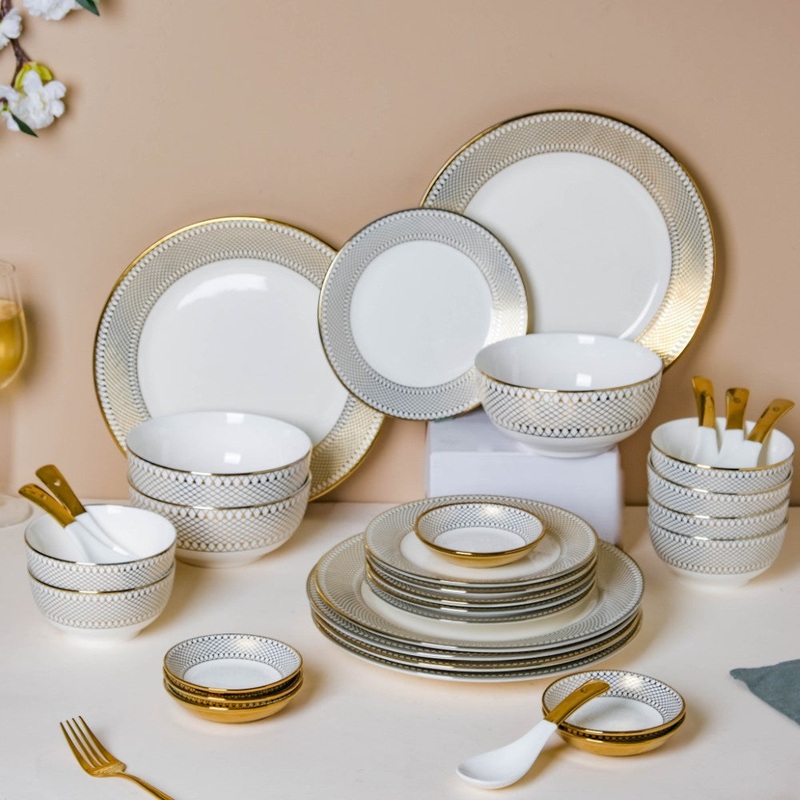 Aurelea 27 Piece Dinner Set For 6