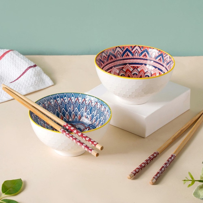 Bohemian Ramen Bowl Set of 2