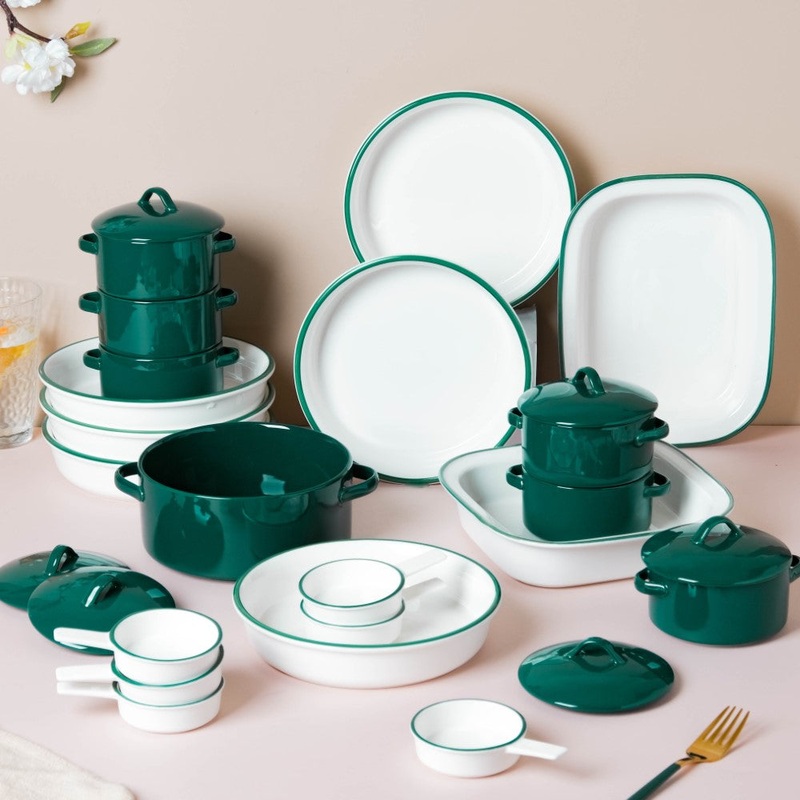 Green Toujours 21 Piece Pasta Snack Set For 6