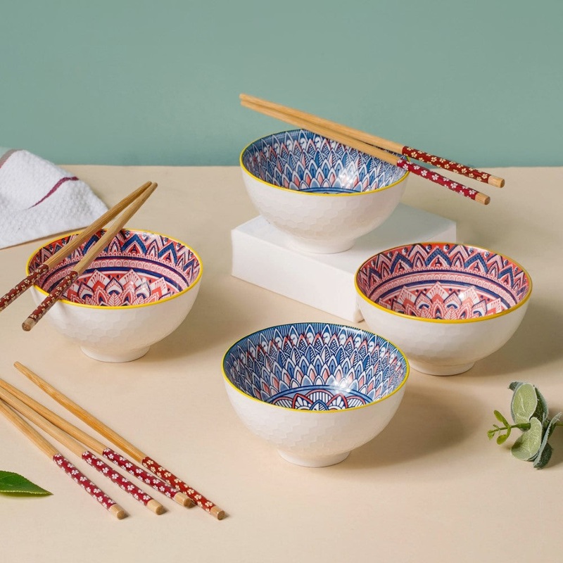 Mandala Ramen Bowl Set of 4