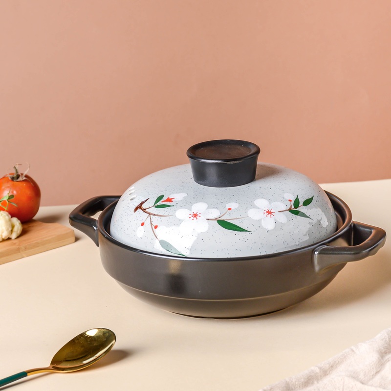 Sakura Shallow Cooking Pot Grey