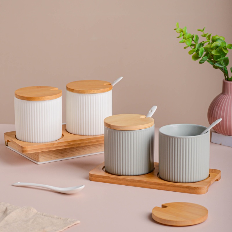 Seasoning Jar Set of 2 with Tray