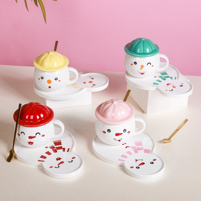 Snowman Plate And Cup Set