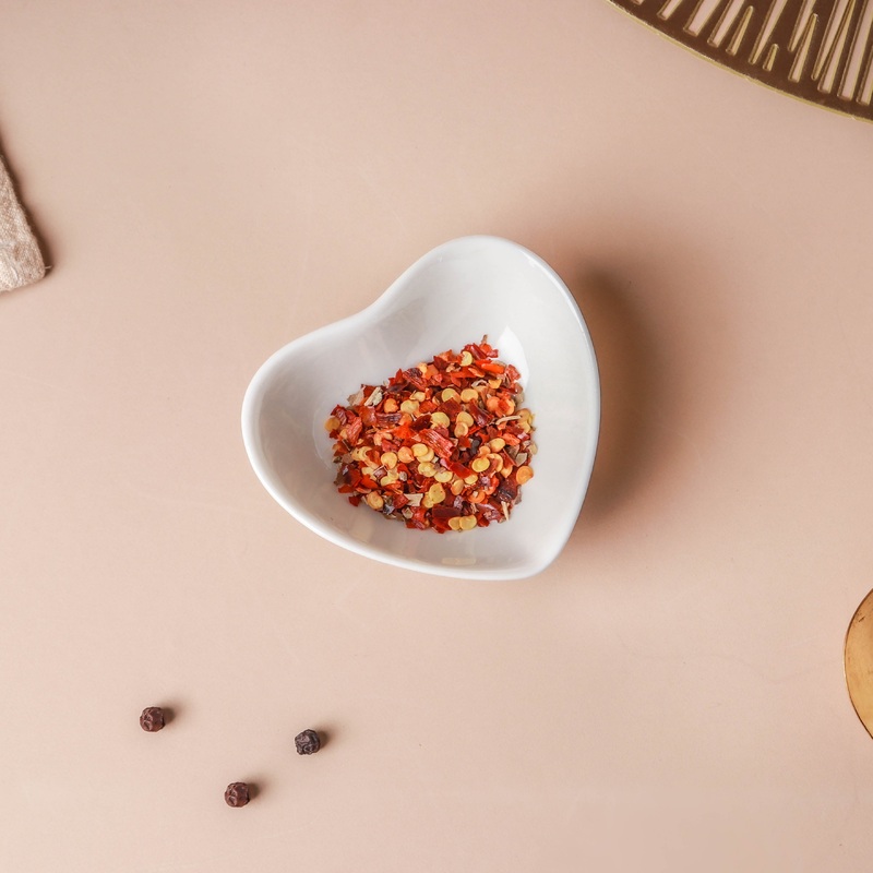 White Heart Condiments Bowl