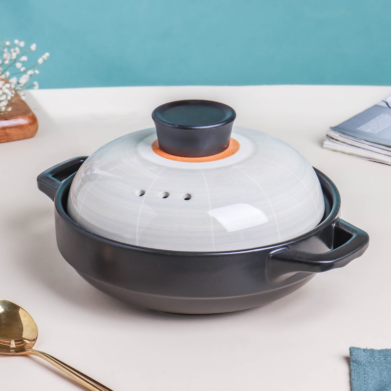 Willow Shallow Cooking Pot Ecru