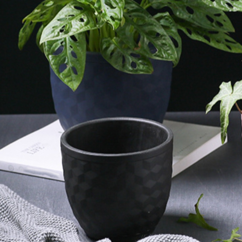 Hexagon Textured Planter Pot