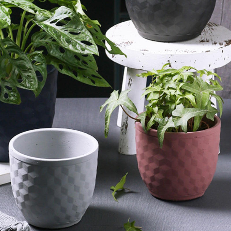 Hexagon Textured Pot