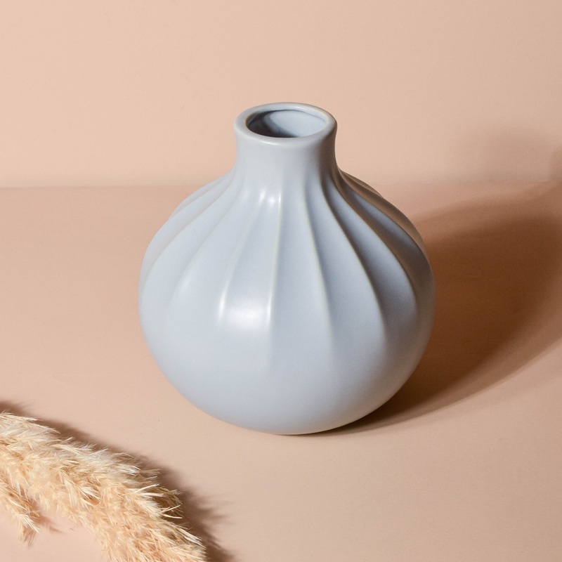 Modern Ribbed Vase