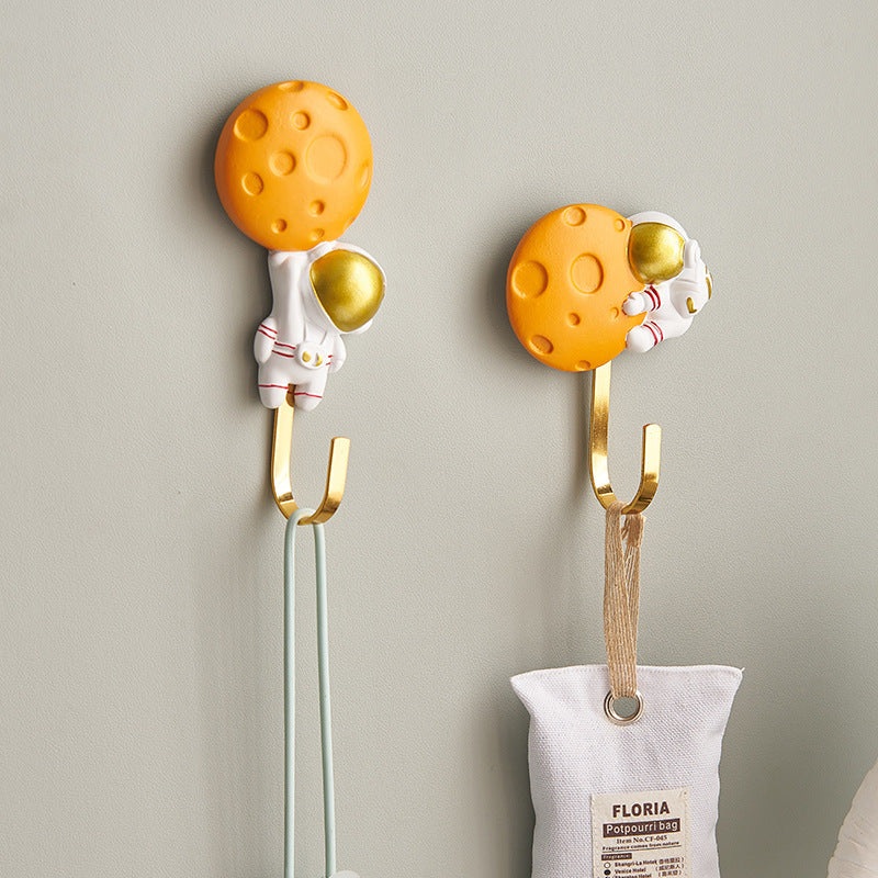 Moon and Astronaut Wall Hook