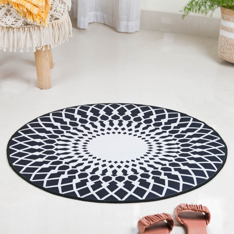 Round Carpet Black