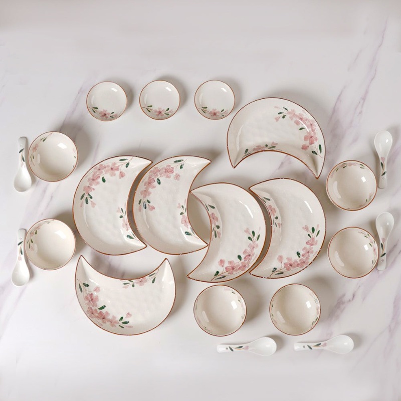 Sakura 21 Piece Snack Set For 6