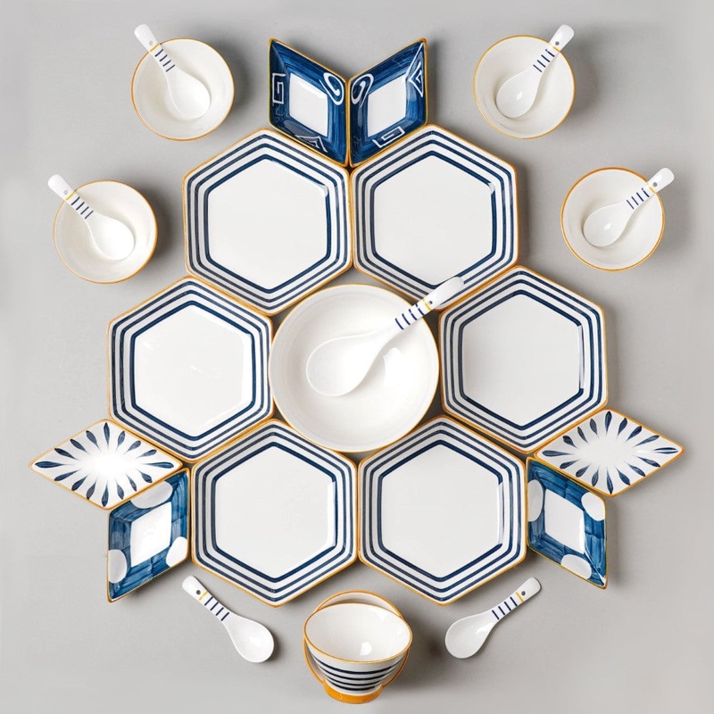 Stripes Nitori 26 Piece Snack Set For 6