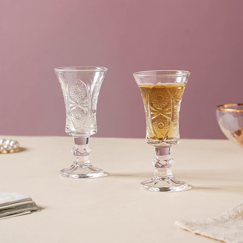Designed Small Stemmed Glass Set of 2