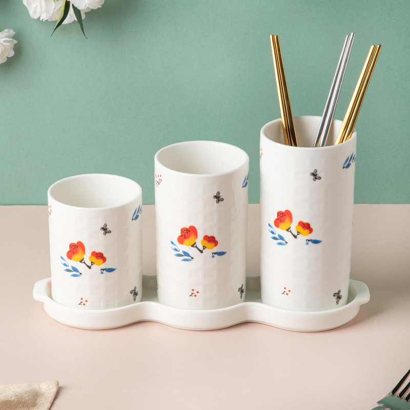 Floral Chopstick Holder Set of 3