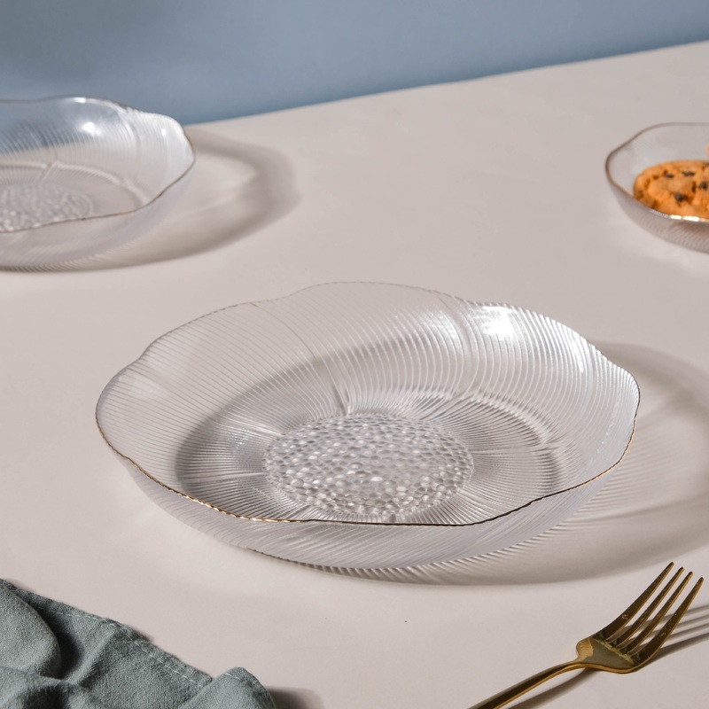 Flower Glass Pasta Plate