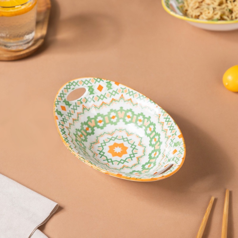 Mandala Criss-Cross Baking Dish With Handle