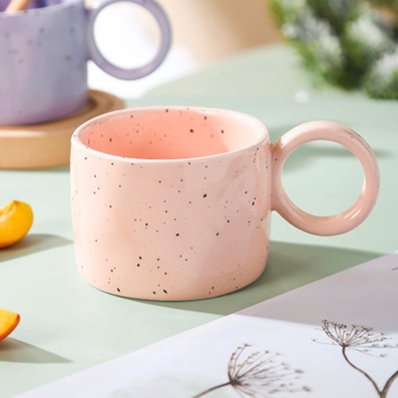 Pink Speckled Mug