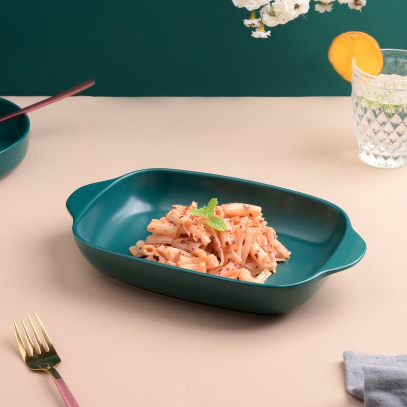 Teal Baking Pan with Handle