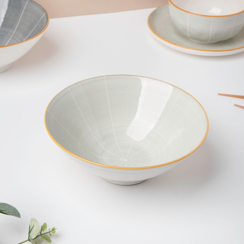 Willow Light Grey 8 inch Ramen Bowl 800 ml