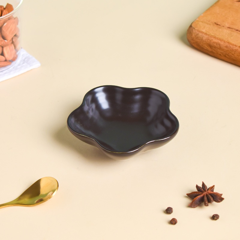 Black Berry Floral Dip Bowl
