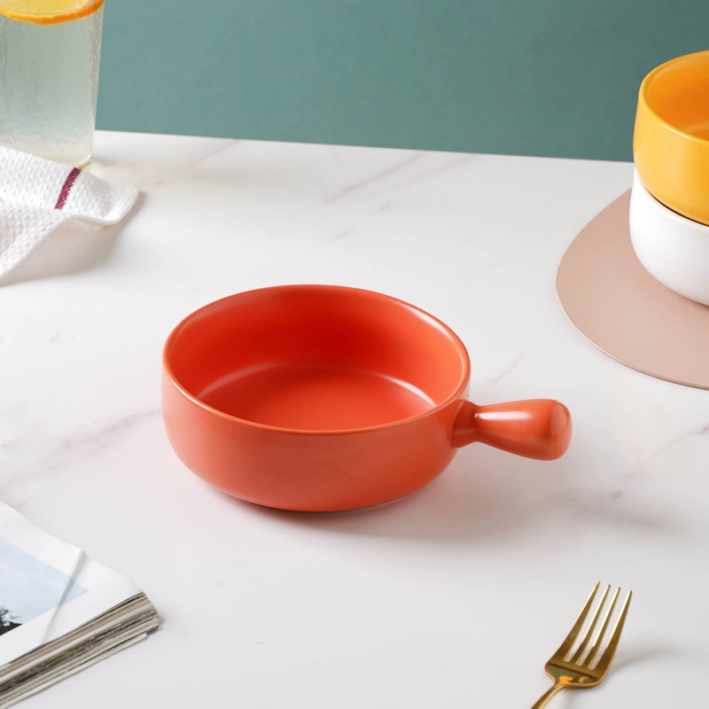 Orange Sherbet Baking Pan With Handle