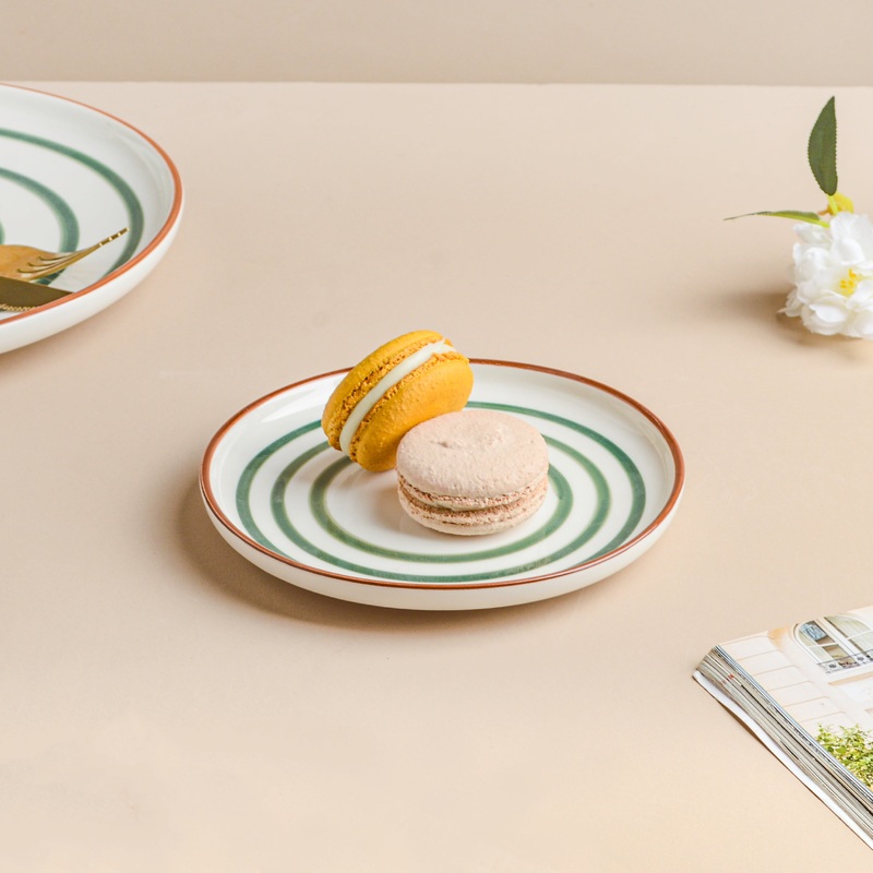 Spiral Snack Plate Green 6 Inch