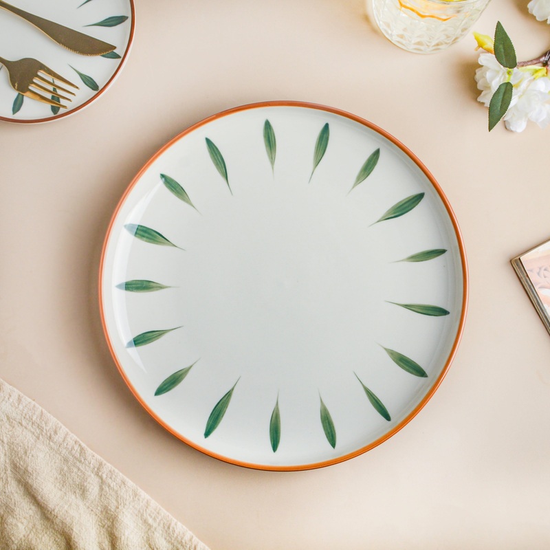 Teardrop Dinner Plate Green 10 Inch