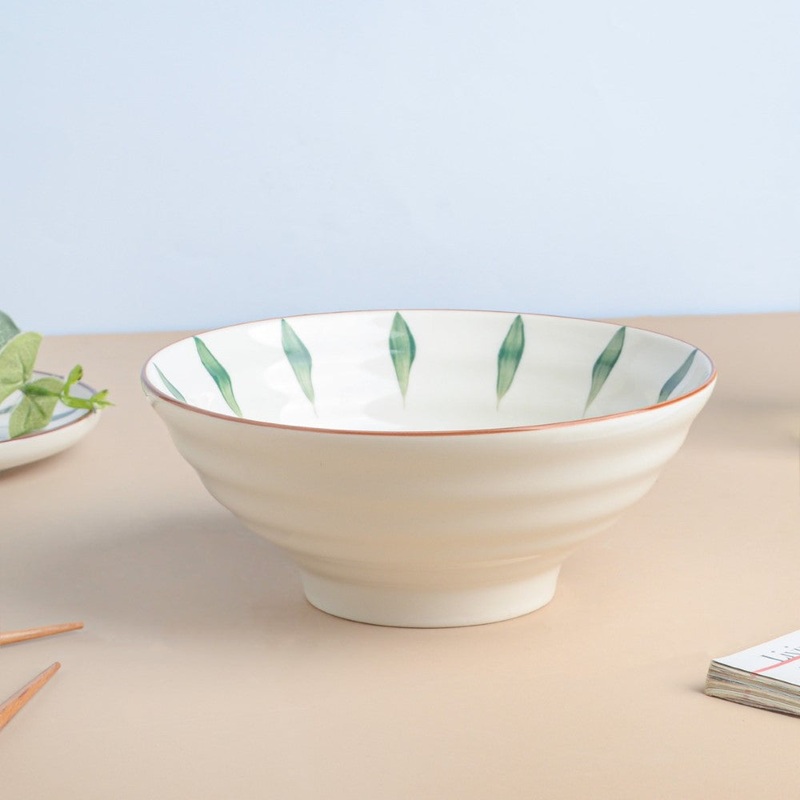Teardrop Textured Ramen Bowl Green 550 ml