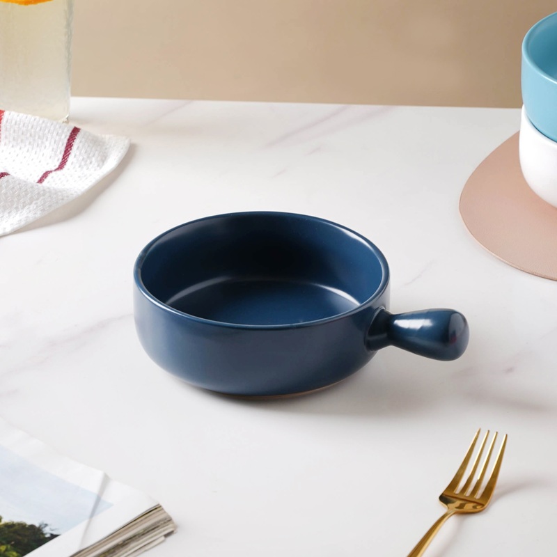 Wave Blue Baking Pan With Handle