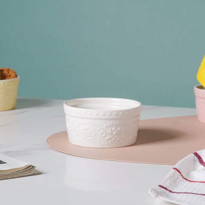 White Truffle Textured Pudding Bowl