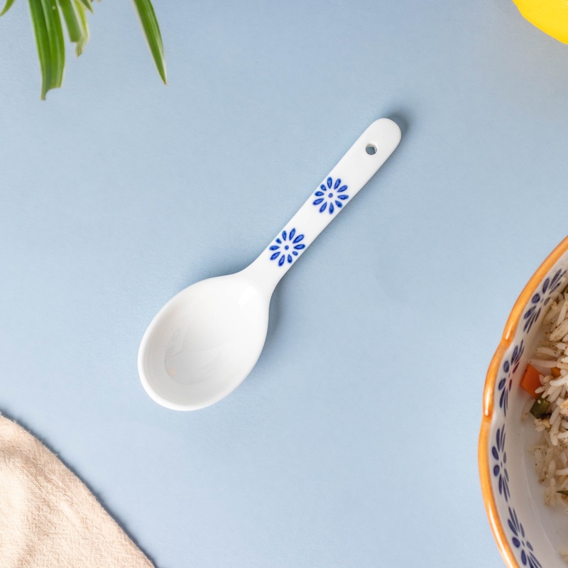 Blue Daisy Soup Spoon