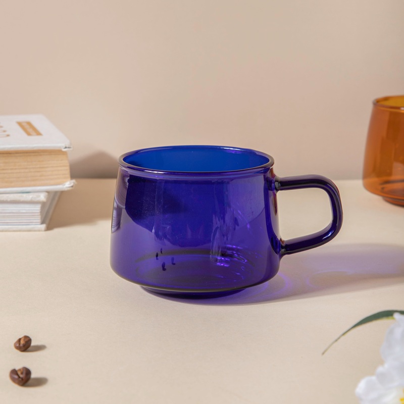 Borosilicate Glass Cup Blue