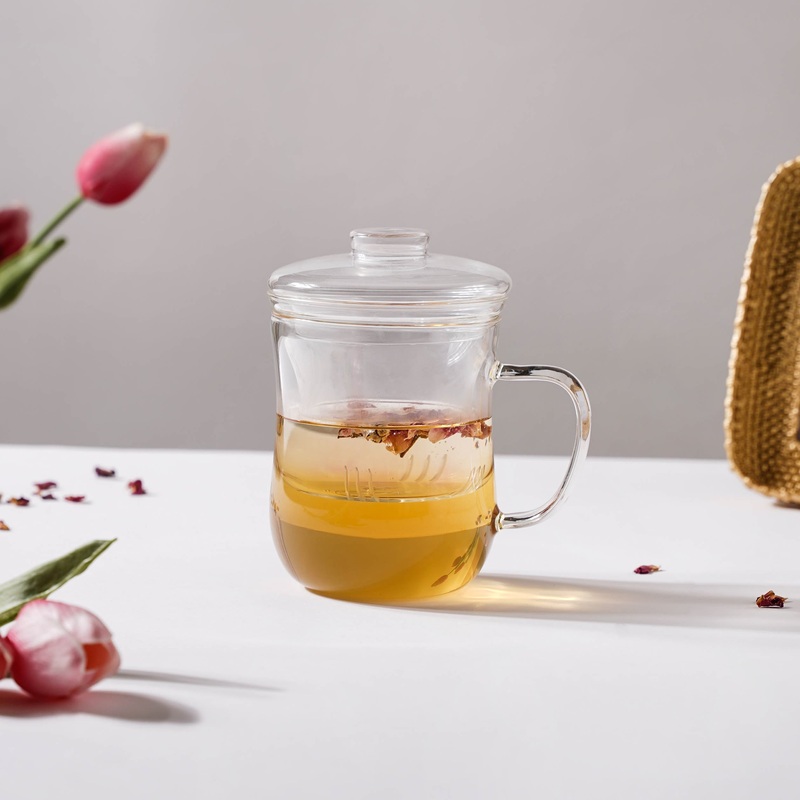 Double Walled Glass Infuser Teapot with Strainer