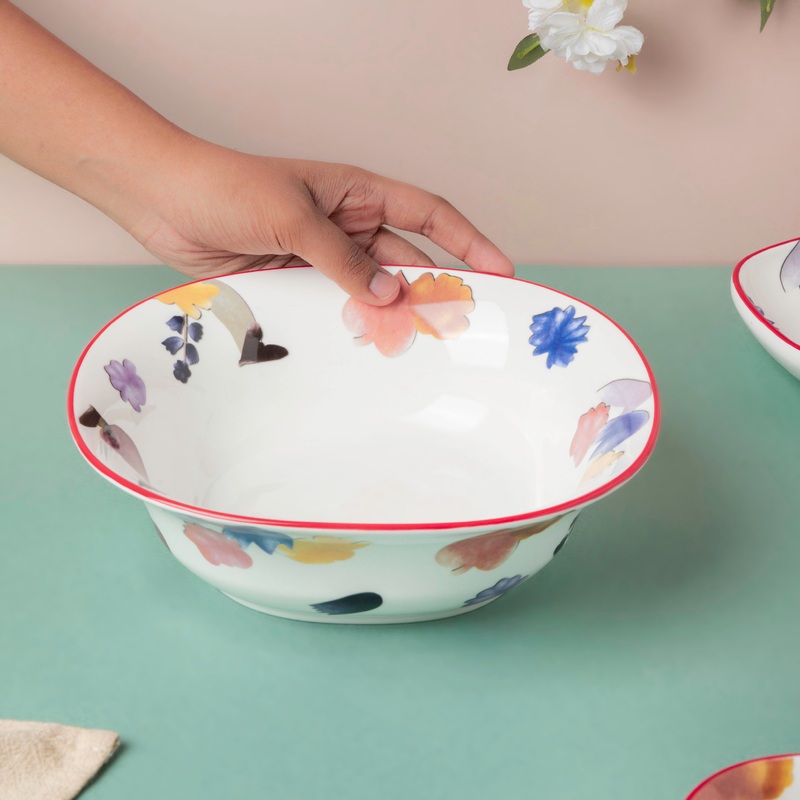 Florista Rimmed Serving Bowl 9 Inch