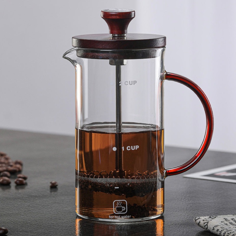 Glass French Press Coffee Maker Pot