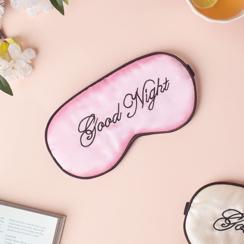 Good Night Sleep Satin Eye Mask Pink