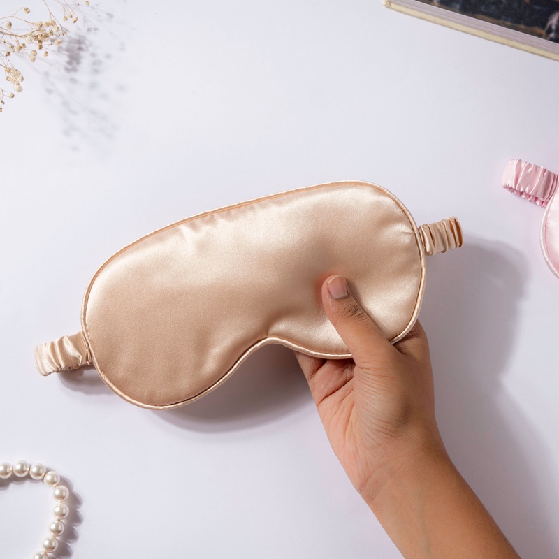 Luxury Sleep Satin Eye Mask Beige