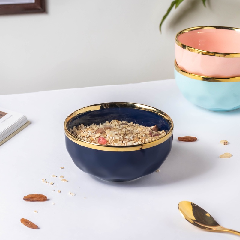 Midnight Blue Ceramic Soup Bowl