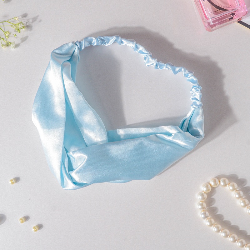 Orchid Blue Satin Hair Band