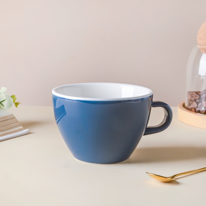 Riona Ceramic Teacup Dark Blue