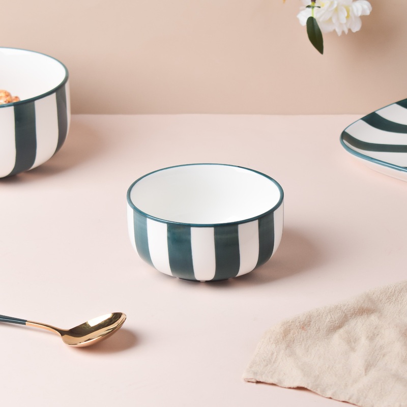 Sailor Striped Green Soup Bowl