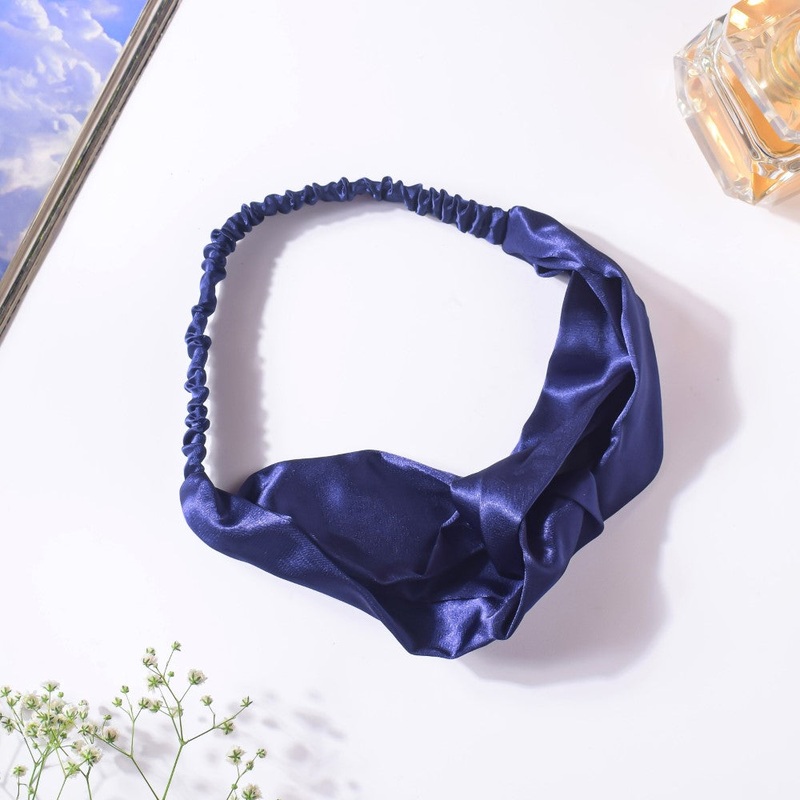 Starry Night Blue Satin Hair Band