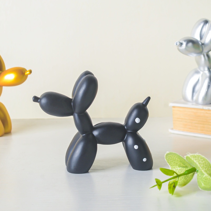 Balloon Dog Resin Mini Showpiece Black