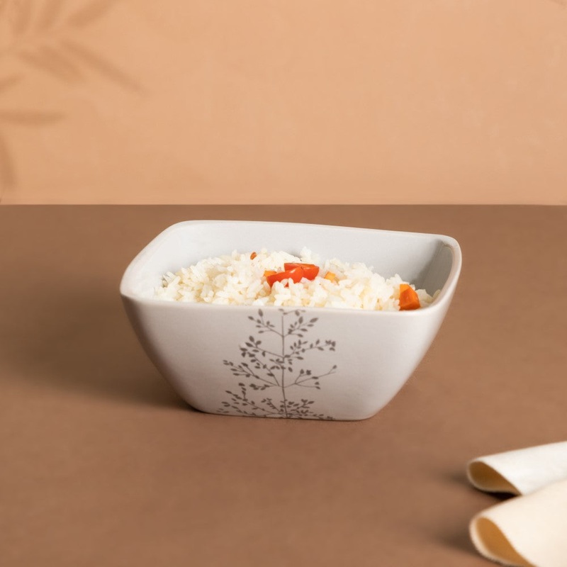 Ciara Sprig Grey Bowl 6 Inch 600ml