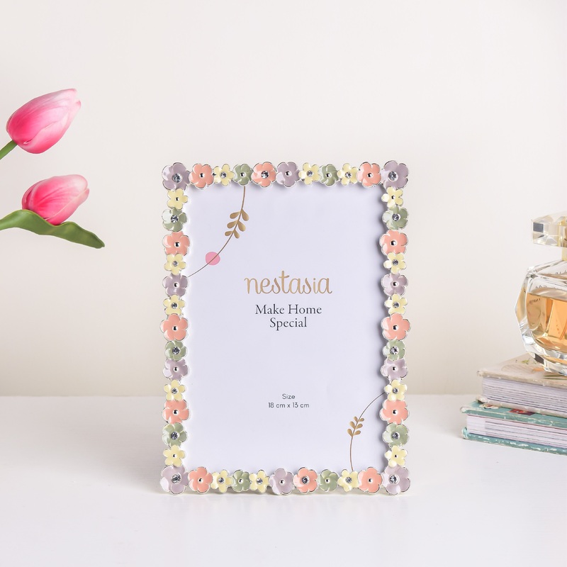 Floral Harmony Photo Frame 8 Inch